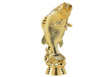 Sujet plastique poisson or h. 15cm