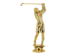 Sujet plastique or golf fe h.13cm
