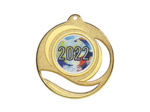 Medaille fer a trou diam50mm or