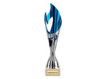 Coupe eco plas arg/bleu h 28 cm