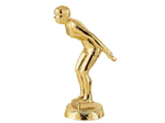 Sujet metal or natation fe h.10cm