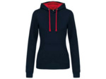 Sweatshirt capuche contrastée femme