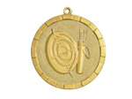 Medaille frappee fer tir arc 50mm