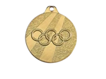 Medaille frappee fer or anneaux d 32 mm