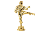 Sujet plastique or karate h. 13cm