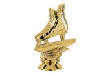 Sujet plastiq or patin glace h.7cm