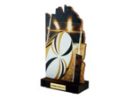 Trophee bois rugby h 22 cm