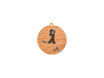 Medaille en bois football diametre