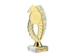 Petit trophee plastique monte or/bl