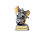 Trophee resine petanque homme h.10 cm