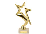 Trophee plastique etoile or 19cm