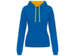 Sweatshirt capuche contrastée femme