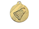 Medaille frappee fer or badminton d 32mm