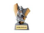 Trophee resine petanque femme h.10 cm