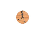 Medaille en bois running diametre 5