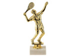 Trophee sujet plas or tennis h 18cm