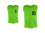 Lot de 10 chasubles numéro 1 à 10