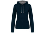 Sweatshirt capuche contrastée femme