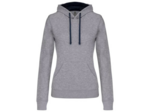 Sweatshirt capuche contrastée femme