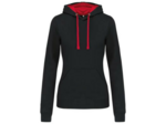 Sweatshirt capuche contrastée femme