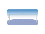 Filet volleyball- pe 2 mm - cordeau