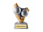 Trophee resine eco boule de petanqu h. 10cm