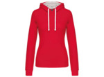 Sweatshirt capuche contrastée femme