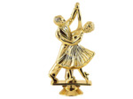Sujet plastique or danse h. 13cm