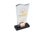 Trophee verre personnalisable trans