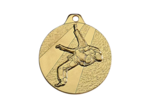 Medaille frappee fer or judo d 32 mm