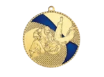 Medaille frappee fer judo 50mm