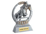 Trophee resine eco saut d'obstacle h. 16 cm