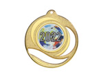 Medaille fer a trou diam50mm or
