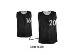 LOT DE 5 CHASUBLES NUMÉROTÉES DE 16 A 20