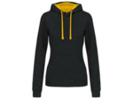 Sweatshirt capuche contrastée femme