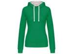 Sweatshirt capuche contrastée femme