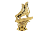 Sujet plastiq or patin glace h.7cm