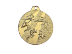 Medaille frappee fer or athletisme 32mm