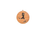 Medaille en bois football diametre
