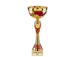 Coupe or/rouge h.30cm bol diam120mm