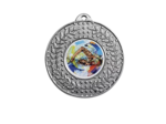 Medaille porte-centre fer argent 50mm