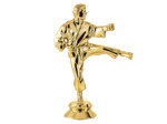 Sujet plastique or karate h. 13cm