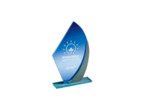 Trophee verre epaisseur 4mm h.21cm