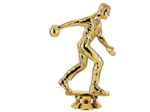Sujet plastiqu or bowling ho h.12cm