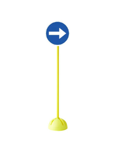 Panneau obligation de tourner a dr