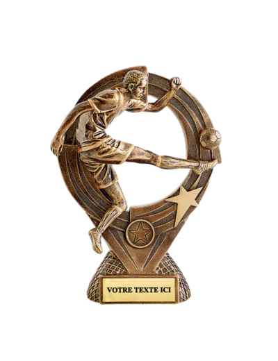 Trophee resine foot 3d h. 25 cm