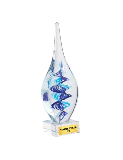 Trophee verre souffle transparent(e