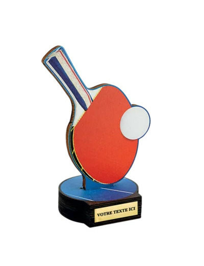 Trophee bois tdt h 20 cm