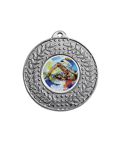 Medaille porte-centre fer argent 50mm