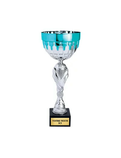 Coupe classique argent/bleu(e) turq
